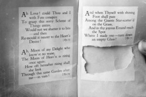 Last Page of Edward FitzGerald's First Edition Translation of The Rubaiyat of Omar Khayyam From Which 'Tamam Shud' Was Cut Out