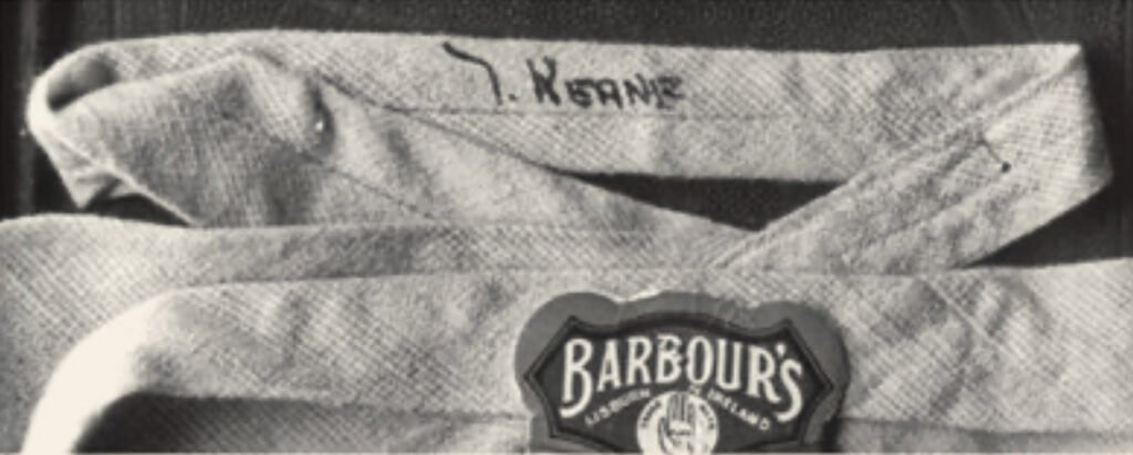 The Tie Marking the Name of "J. Keane" Found in the Somerton Man's Suitcase