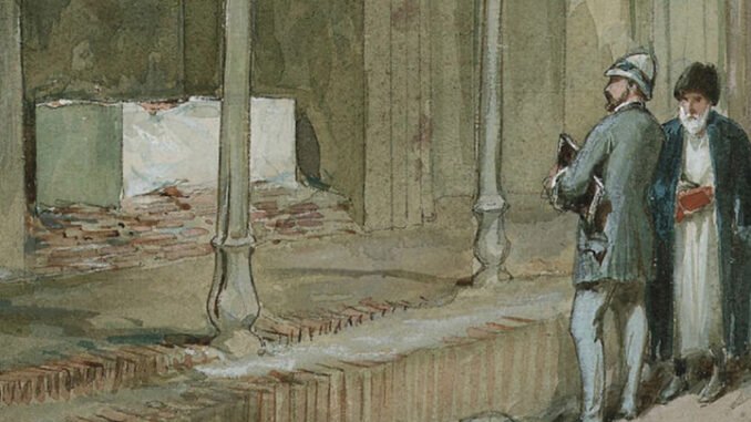 Khayyam's-Old-Tomb-legacy "Tomb of Omar Khayyam, the Persian Poet, at Naishapur” by William C. Simpson (1823-1899) painted in 1886
